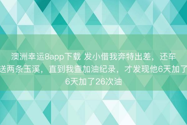 澳洲幸运8app下载 发小借我奔特出差，还车充满油送两条玉溪，直到我查加油纪录，才发现他6天加了26次油
