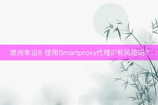 澳洲幸运8 使用Smartproxy代理IP有风险吗？