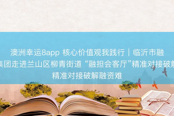 澳洲幸运8app 核心价值观我践行｜临沂市融资担保集团走进兰山区柳青街道 “融担会客厅”精准对接破解融资难