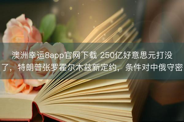 澳洲幸运8app官网下载 250亿好意思元打没了，特朗普张罗霍尔木兹新定约，条件对中俄守密